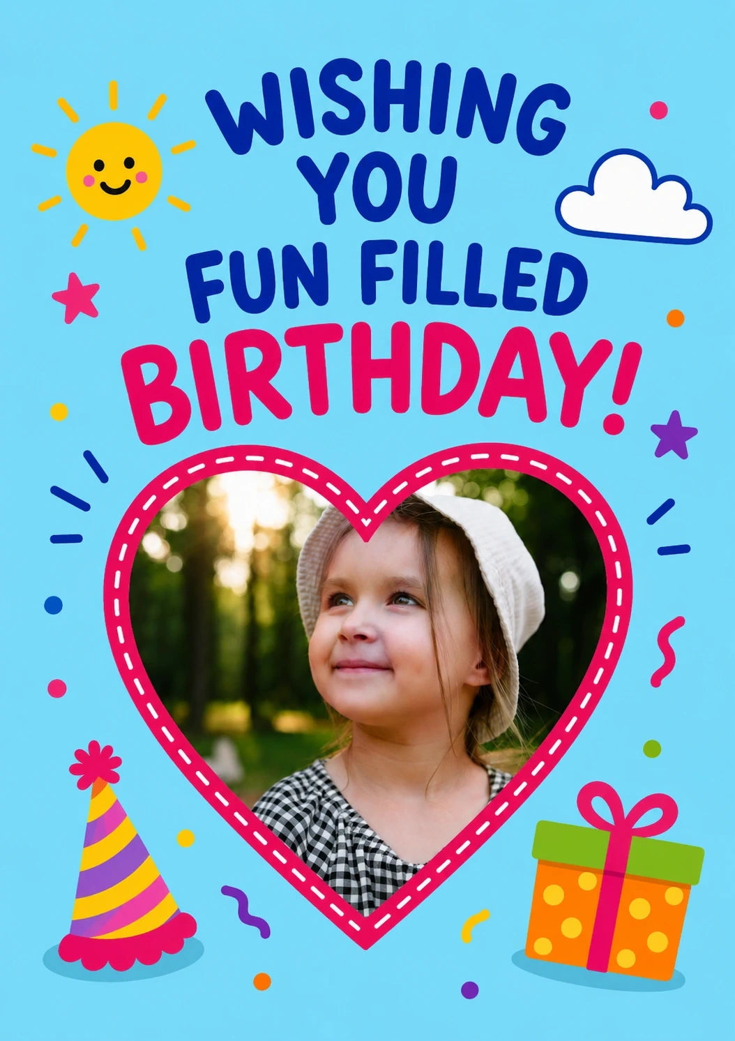 Birthdays - Personalised Card — with punch holes