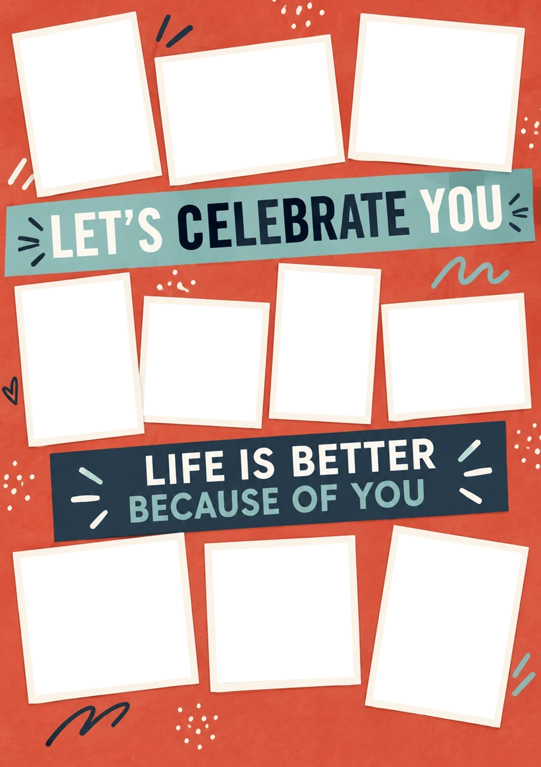 Birthdays - Personalised Card — with punch holes