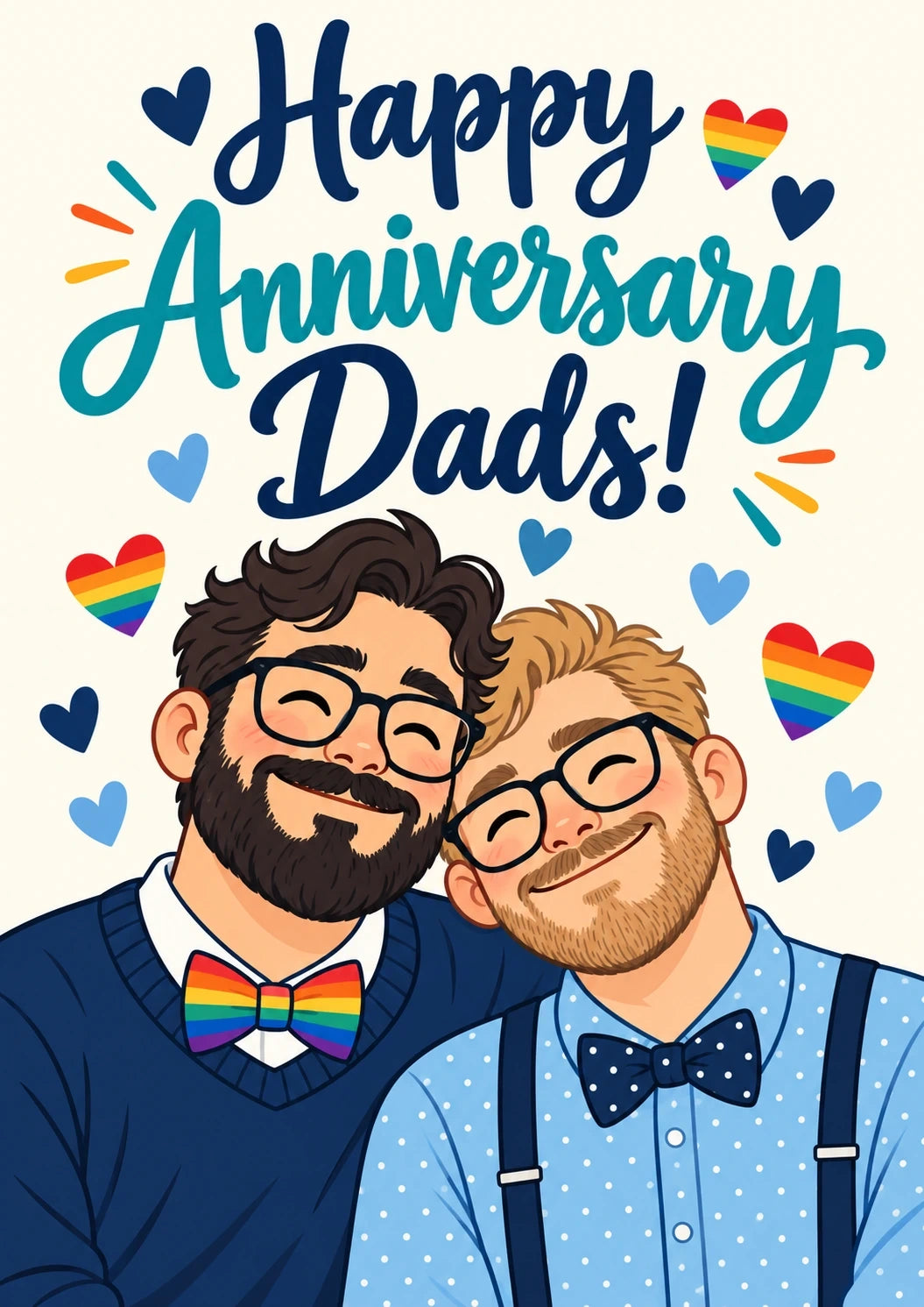 Anniversary - Personalised Card — with punch holes