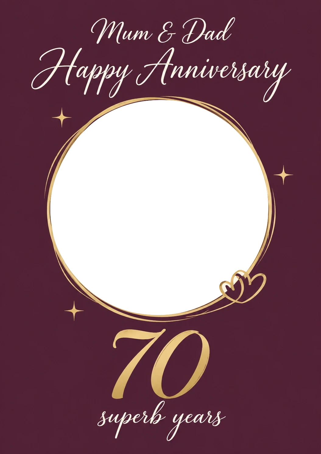 Anniversary - Personalised Card — with punch holes