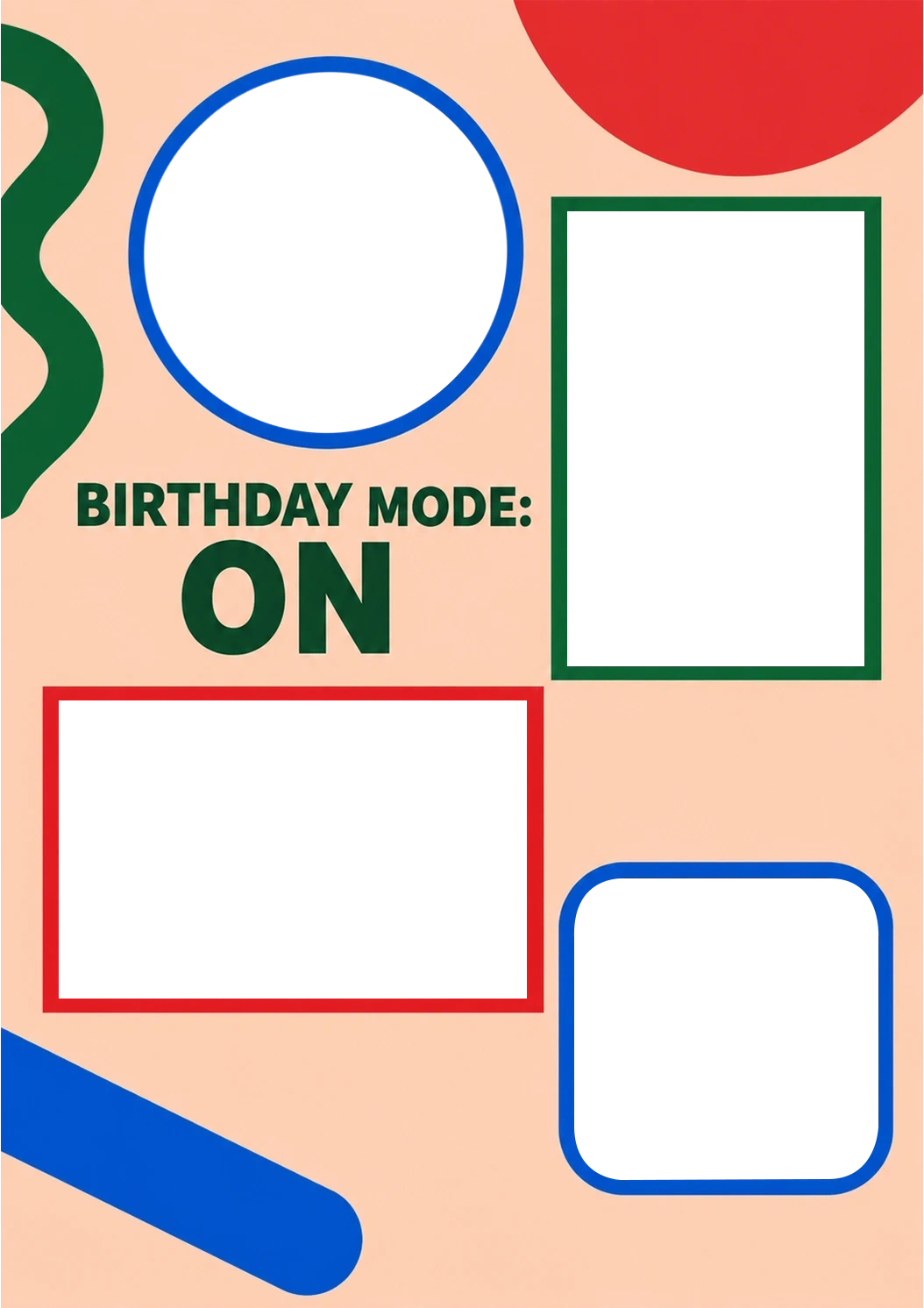 Birthdays - Personalised Card — with punch holes