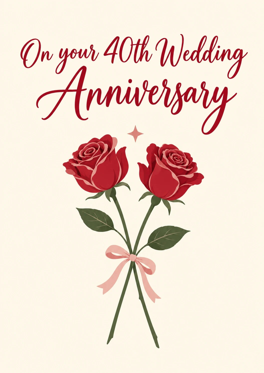 Anniversary - Personalised Card — with punch holes