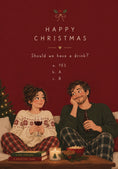 Load image into Gallery viewer, Christmas - Personalised Card — with punch holes
