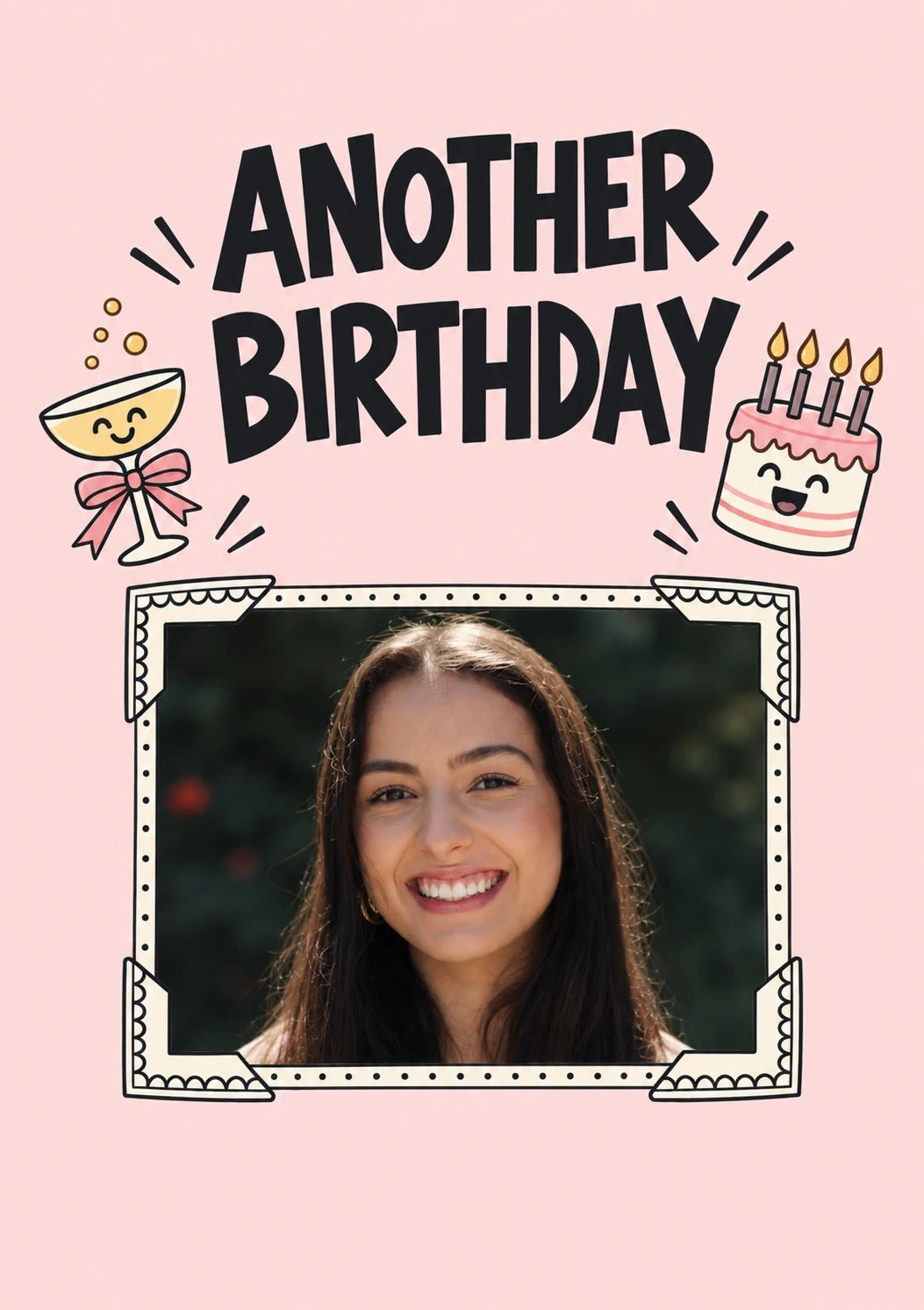 Birthdays - Personalised Card — with punch holes