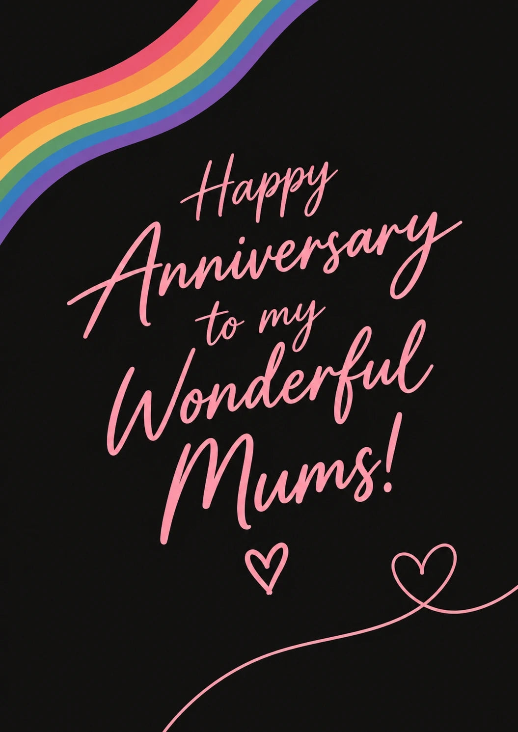 Anniversary - Personalised Card — with punch holes