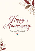 Load image into Gallery viewer, Anniversary - Personalised Card — with punch holes
