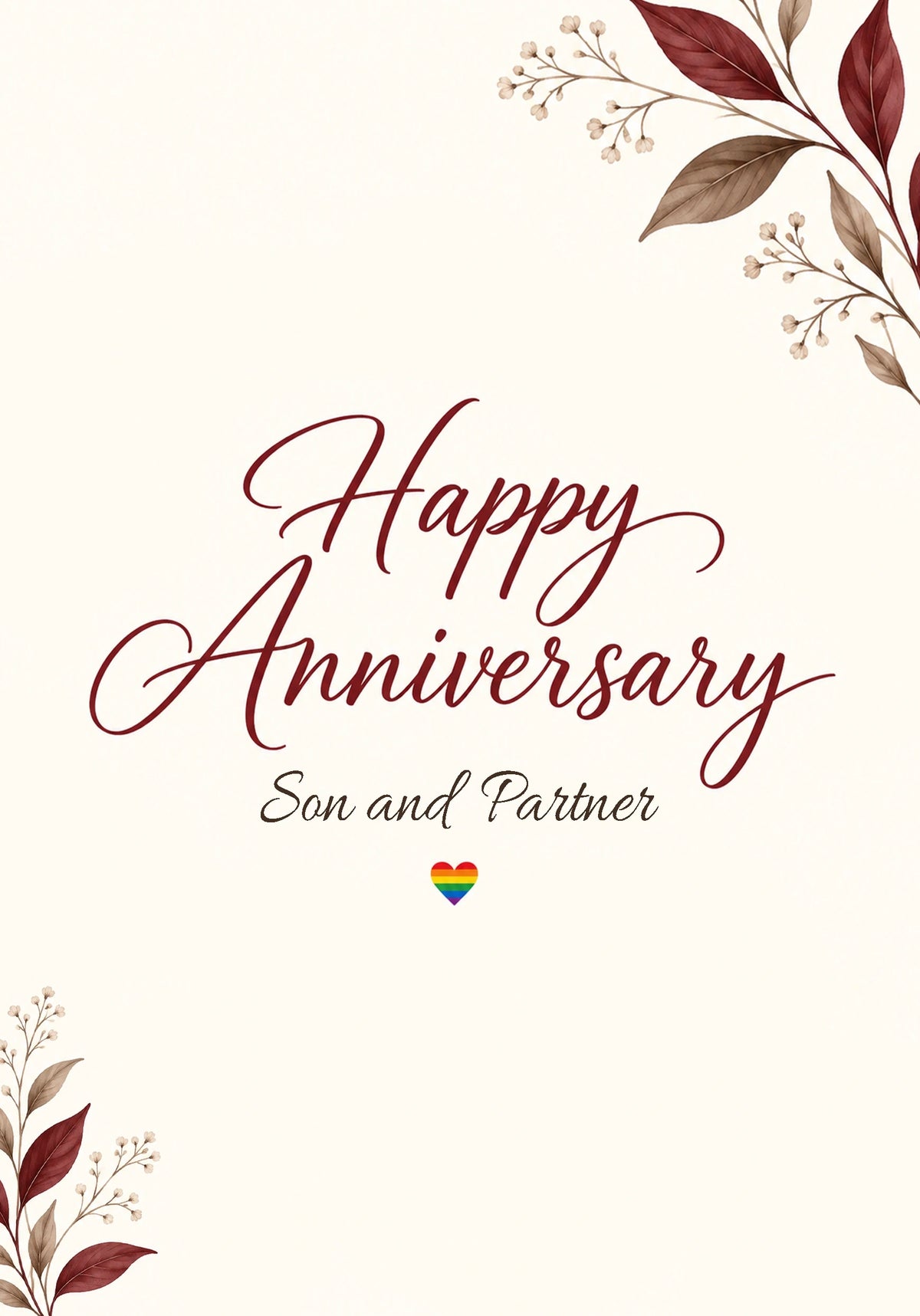 Anniversary - Personalised Card — with punch holes