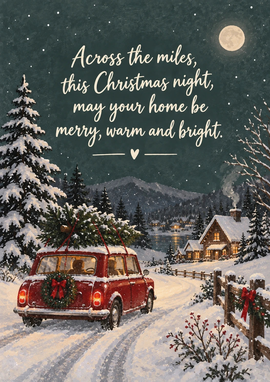 Christmas - Personalised Card — with punch holes