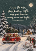 Load image into Gallery viewer, Across the Miles Snowy Night Scene Christmas Card
