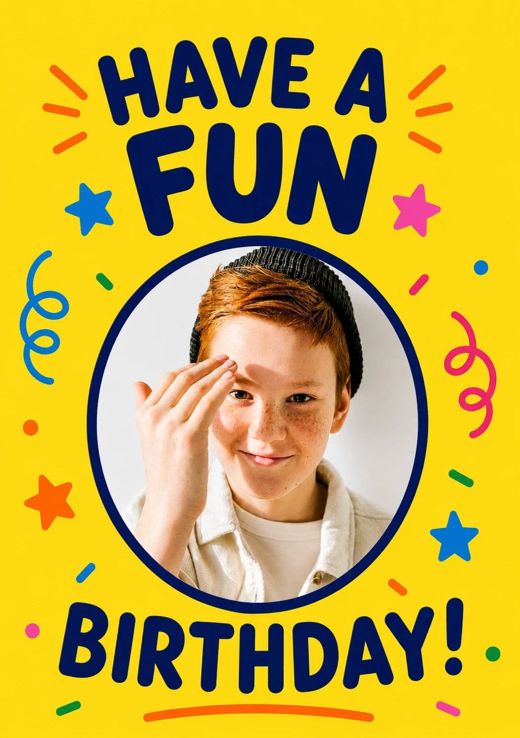 Birthdays - Personalised Card — with punch holes