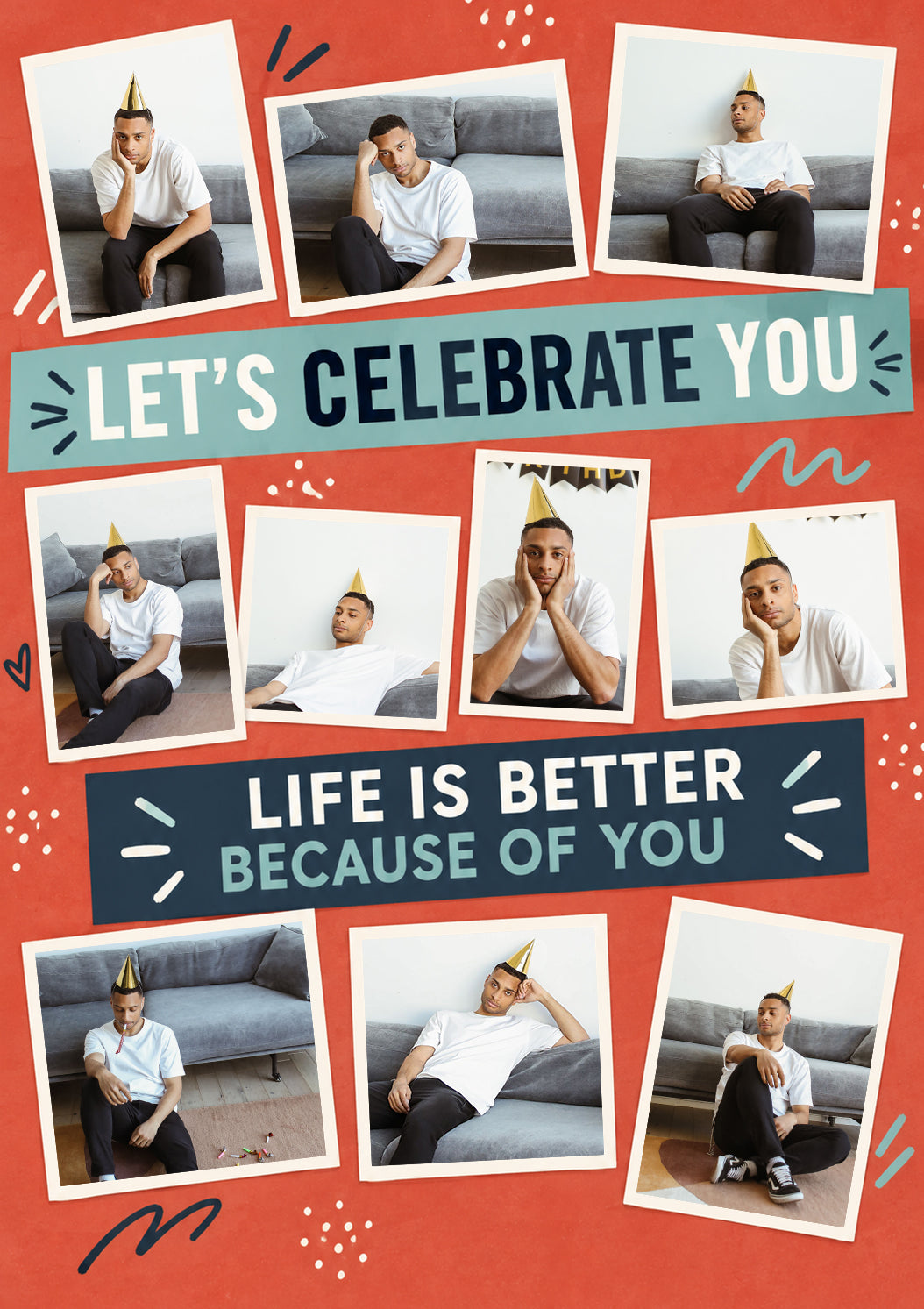 Let's Celebrate You Multiple Photo Upload Birthday Card