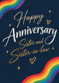 Load image into Gallery viewer, Rainbow Pride Sister and Sister-in-Law Anniversary Card
