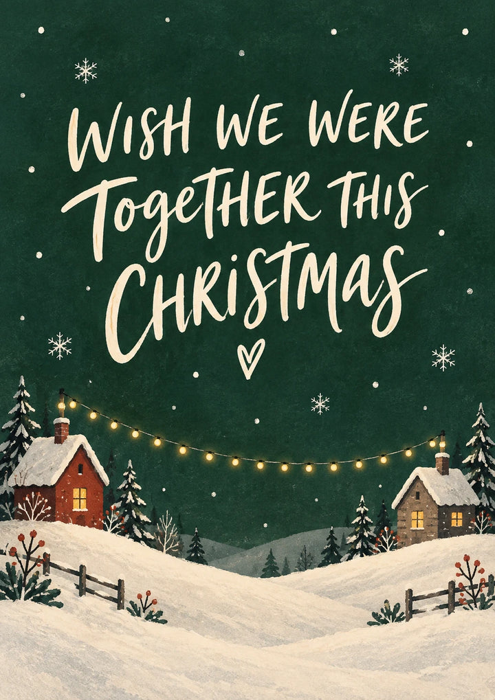 Wish We Were Together This Christmas Card for Parents