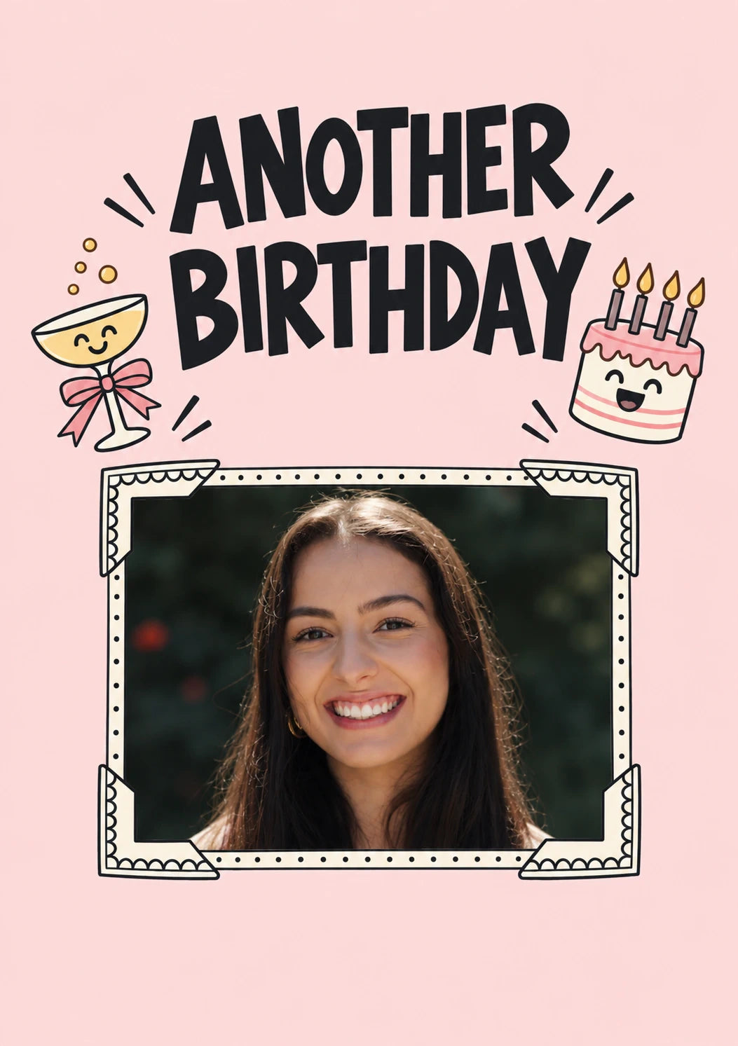 Another Birthday Cute Icons Photo Upload Birthday Card for Her