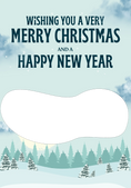 Load image into Gallery viewer, Wintry Forest Scene Photo Upload Christmas Card
