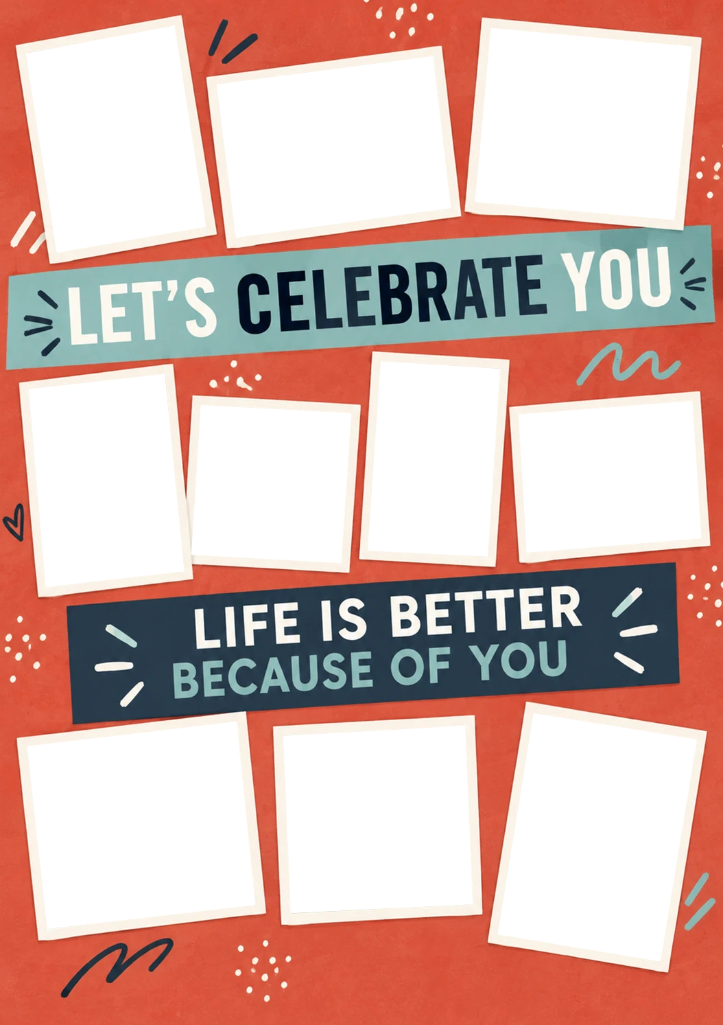 Let's Celebrate You Multiple Photo Upload Birthday Card