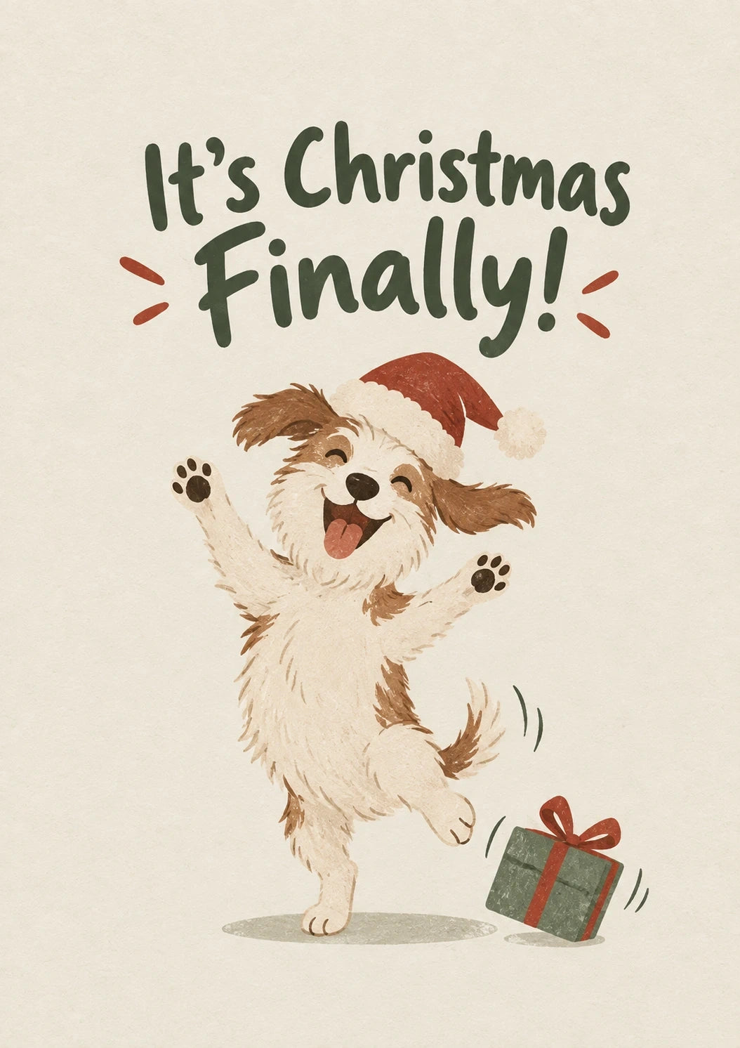 Christmas - Personalised Card — with punch holes