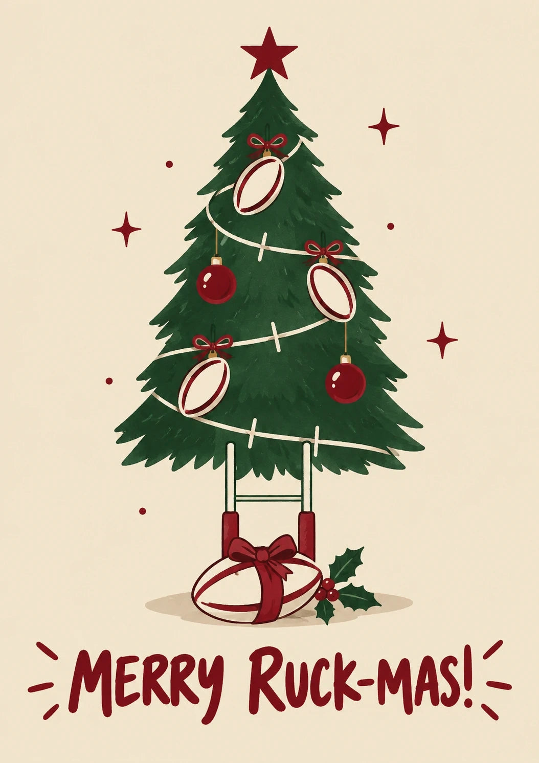 Christmas - Personalised Card — with punch holes