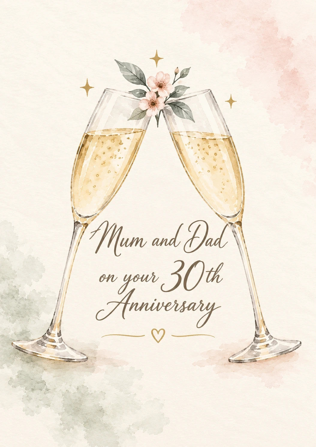 Anniversary - Personalised Card — with punch holes