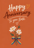 Load image into Gallery viewer, Anniversary - Personalised Card — with punch holes
