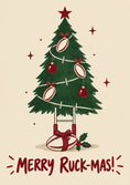 Load image into Gallery viewer, Funny Rugby Ball Christmas Tree Christmas Card for Him
