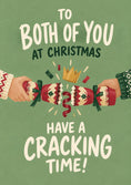 Load image into Gallery viewer, Funny Christmas Cracker Pulling Both of You Christmas Card
