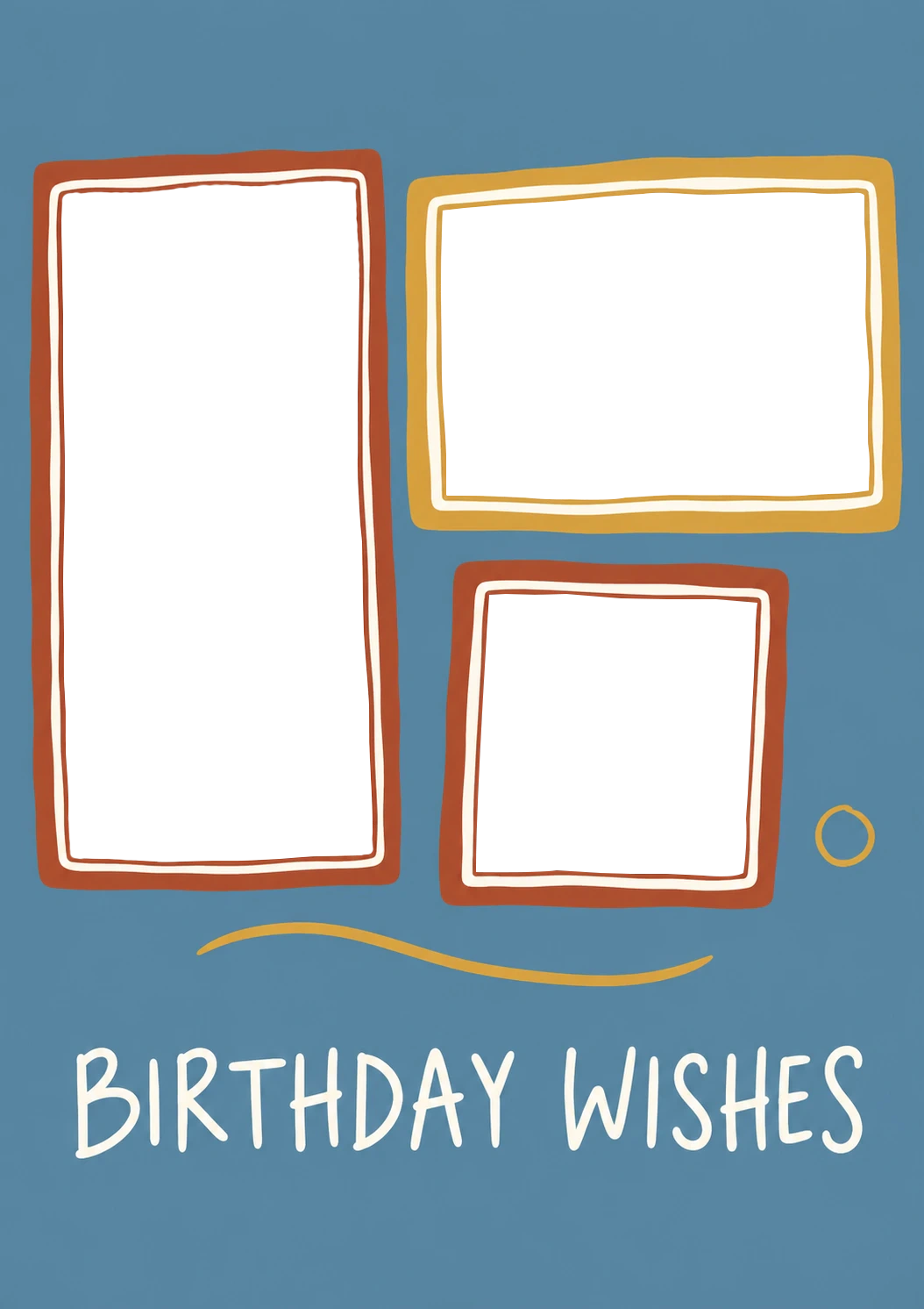 Three Frame Collage Photo Upload Birthday Card