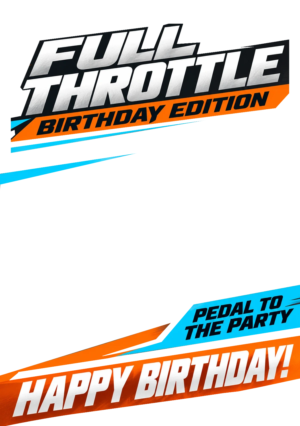 Full Throttle Racing Birthday Edition Photo Upload Birthday Card