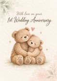 Load image into Gallery viewer, Anniversary - Personalised Card — with punch holes
