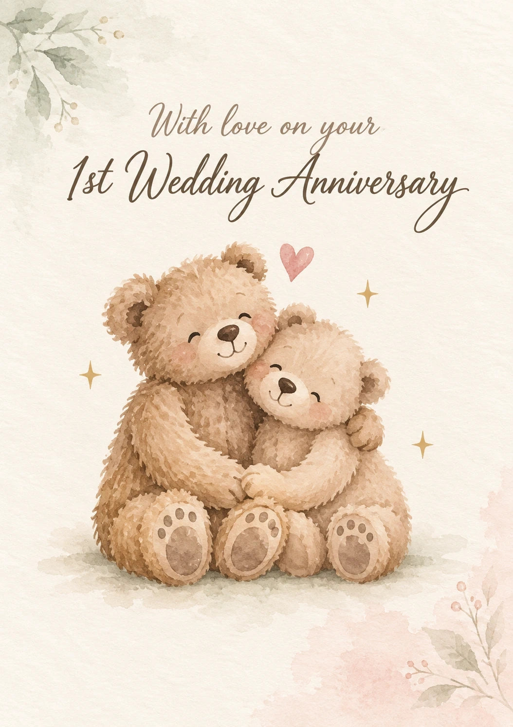 Anniversary - Personalised Card — with punch holes