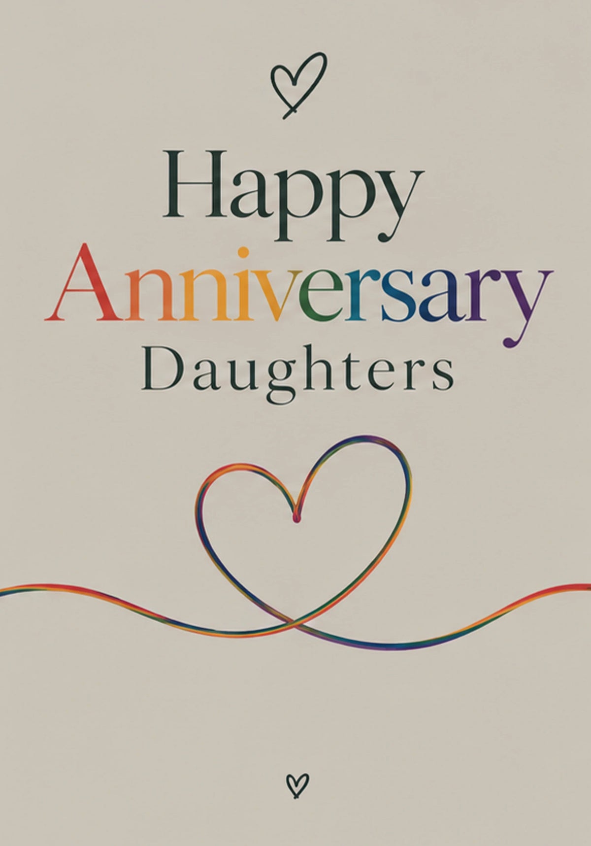 Anniversary - Personalised Card — with punch holes