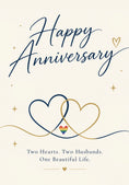 Load image into Gallery viewer, Anniversary - Personalised Card — with punch holes
