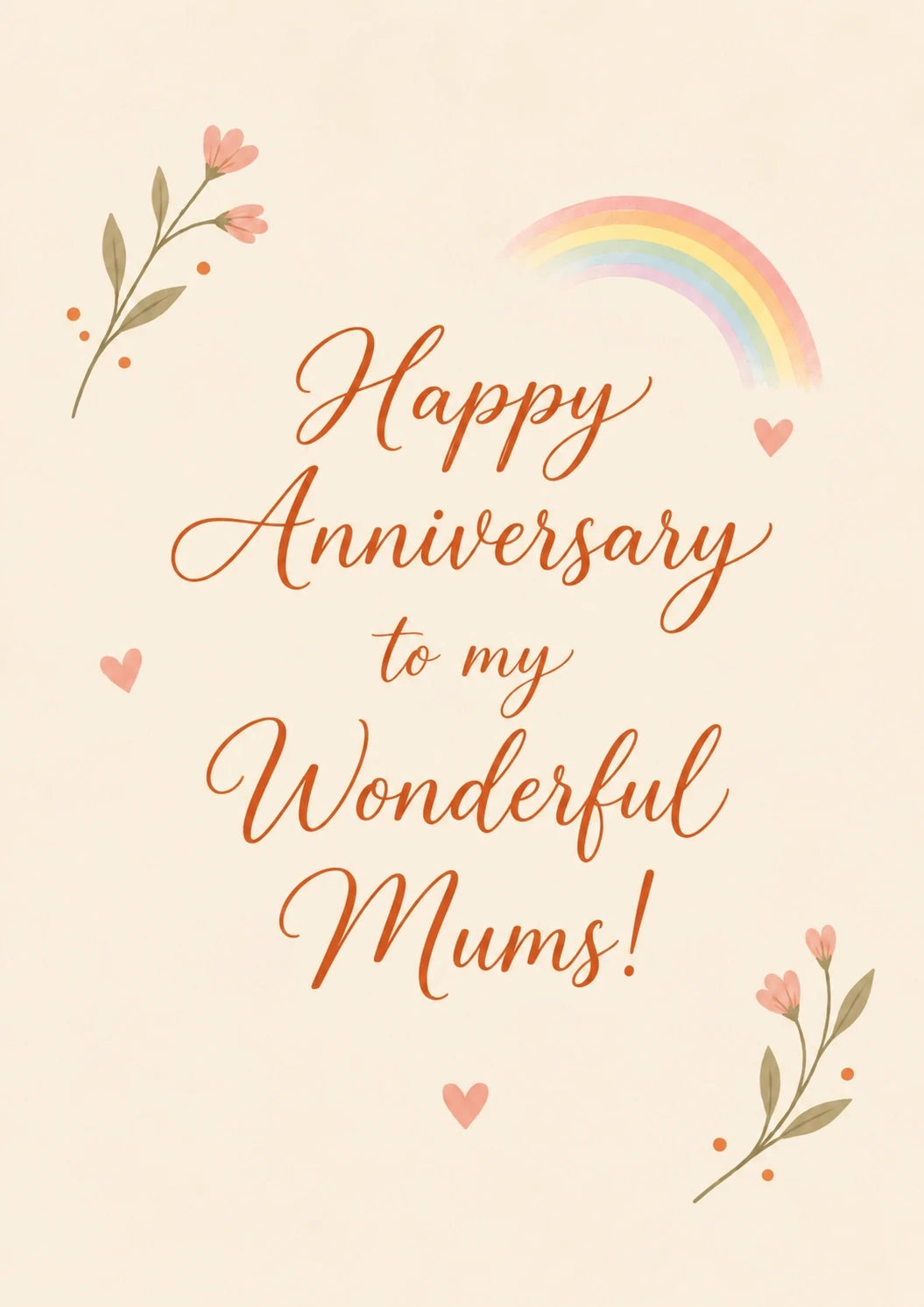 Anniversary - Personalised Card — with punch holes
