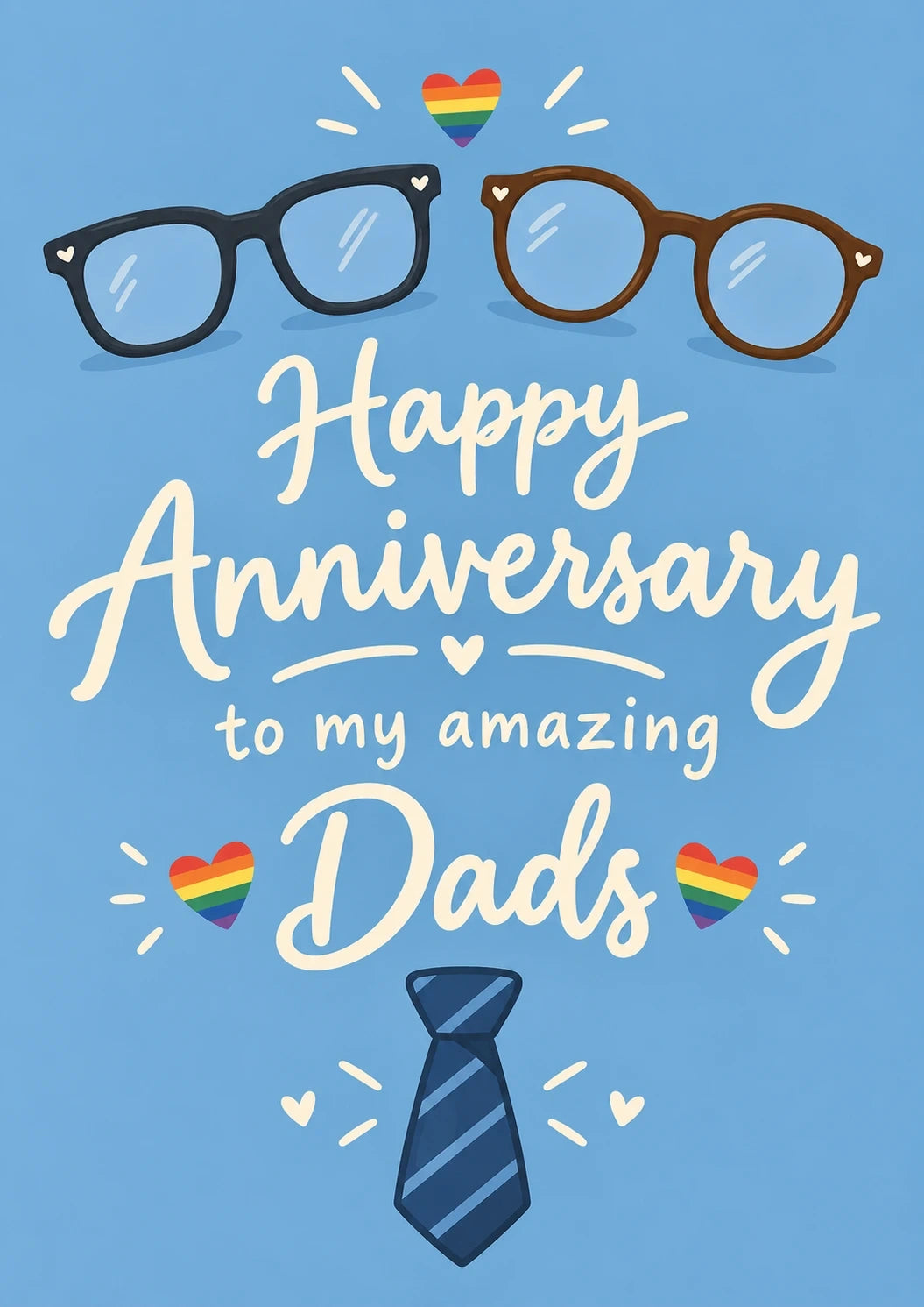 Anniversary - Personalised Card — with punch holes