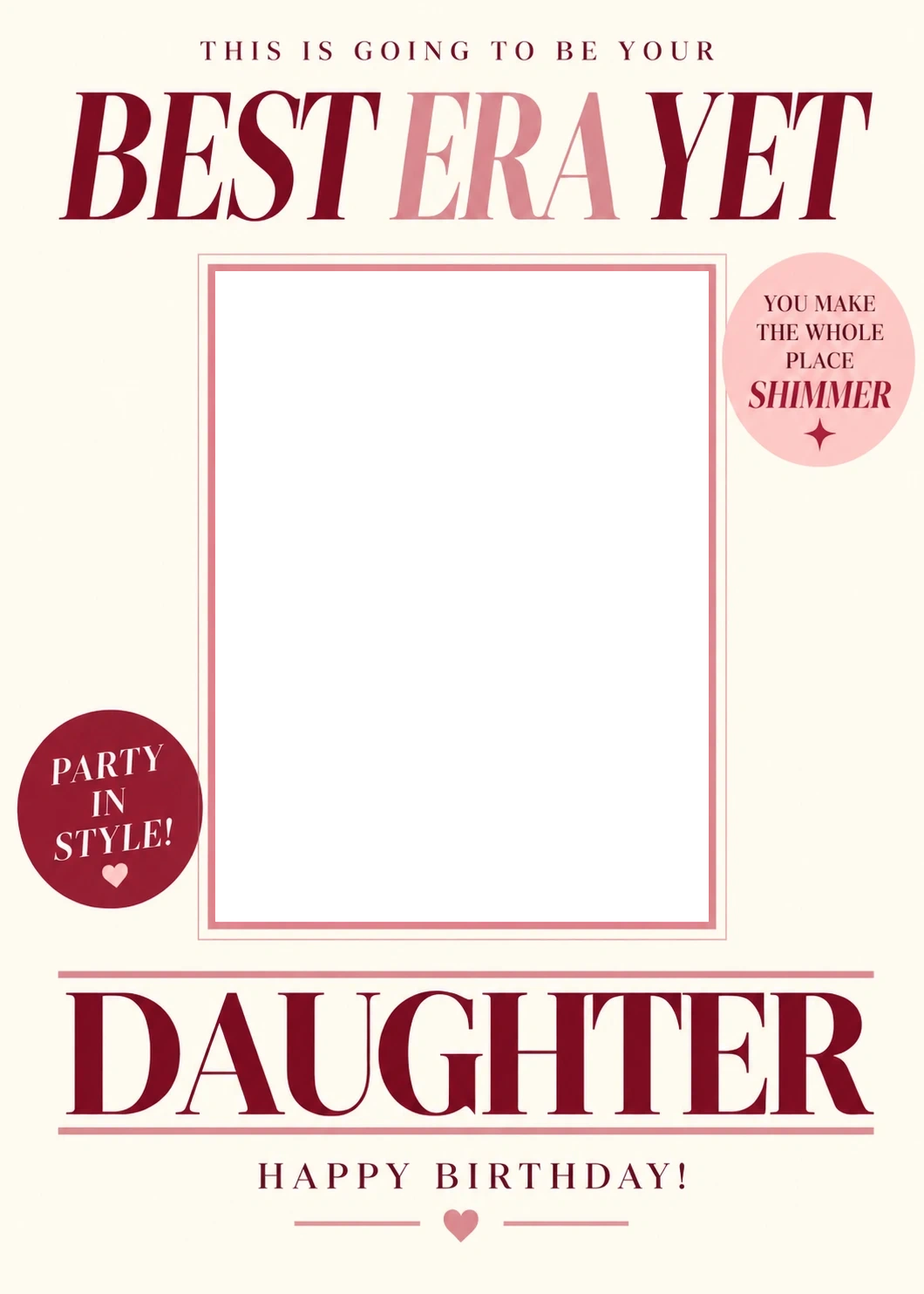 Birthdays - Personalised Card — with punch holes