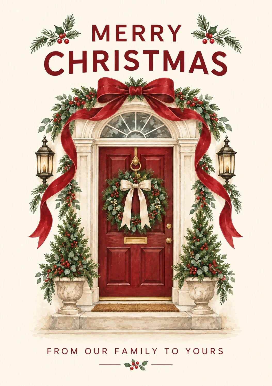 Christmas - Personalised Card — with punch holes
