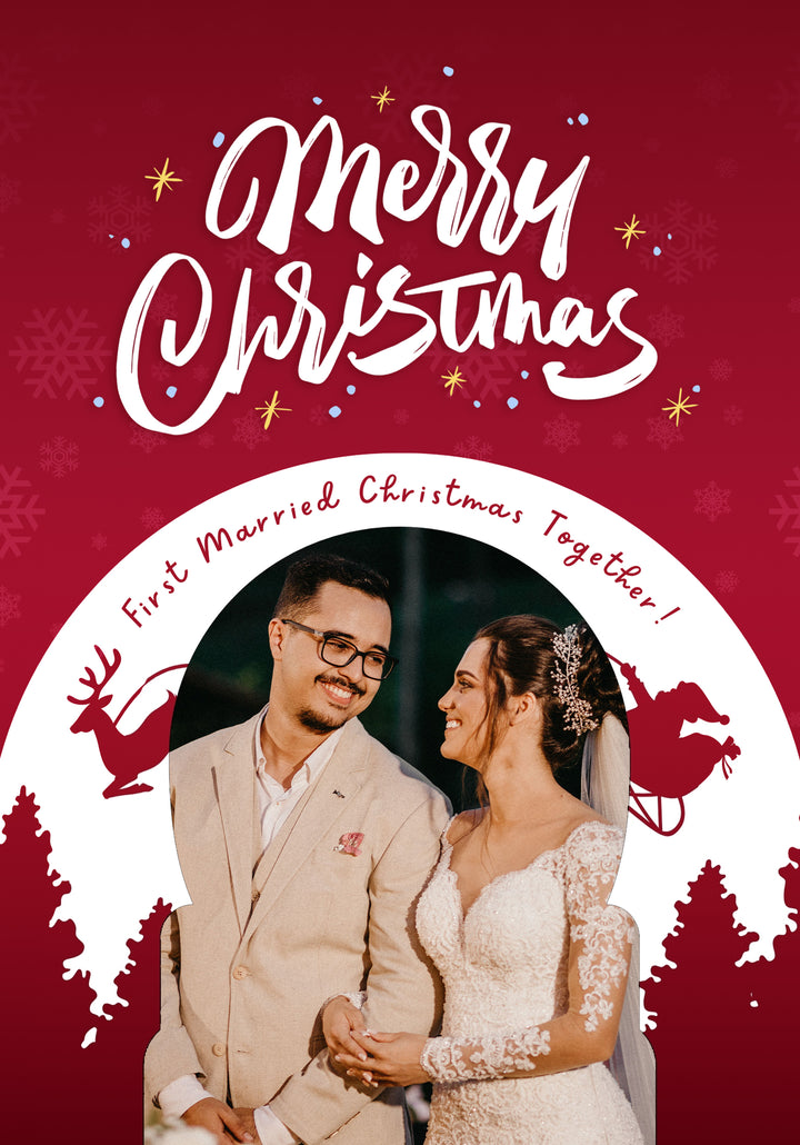 First Married Christmas Together Photo Upload Christmas Card