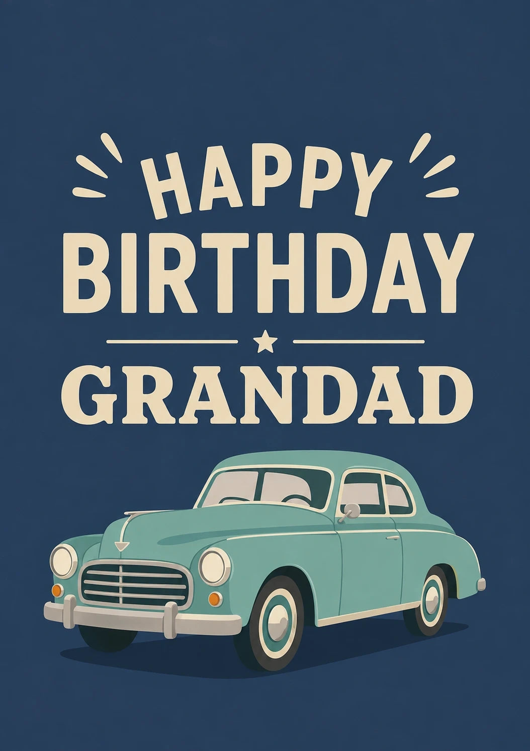 Birthdays - Personalised Card — with punch holes
