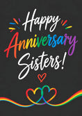 Load image into Gallery viewer, Rainbow Pride Hearts Anniversary Card for Her
