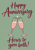 Load image into Gallery viewer, Champagne Toast Cheers Anniversary Card

