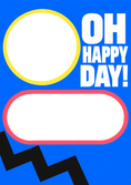 Load image into Gallery viewer, Oh Happy Day Bold Graphic Photo Upload Birthday Card
