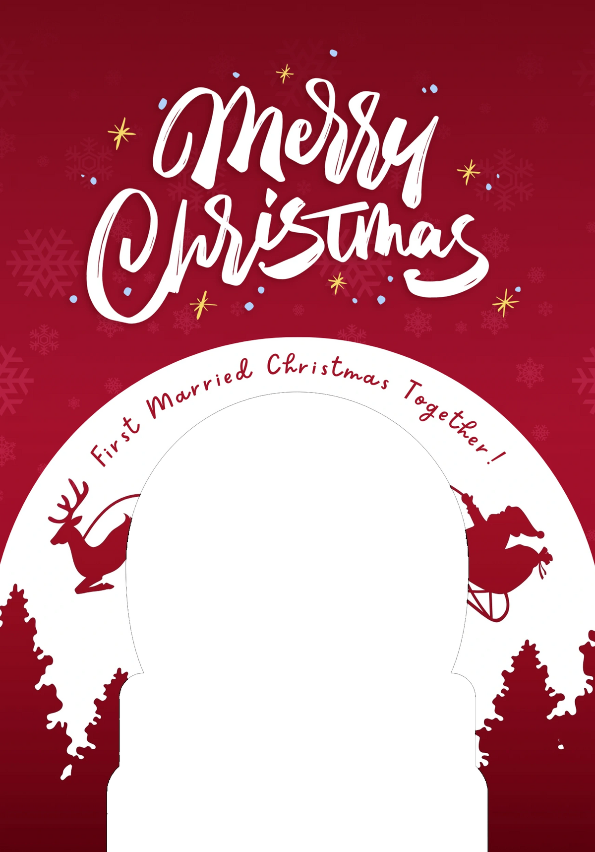 First Married Christmas Together Photo Upload Christmas Card