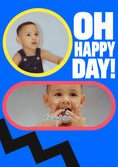 Load image into Gallery viewer, Oh Happy Day Bold Graphic Photo Upload Birthday Card
