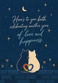 Load image into Gallery viewer, Rainbow Heart Cats LGBTQ+ Anniversary Card
