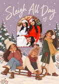 Load image into Gallery viewer, Sleigh All Day Illustrated Girls Christmas Card for Her
