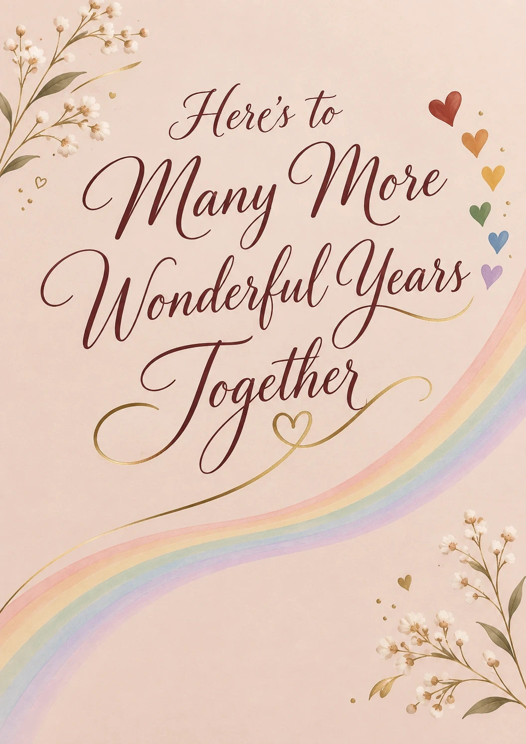 Anniversary - Personalised Card — with punch holes