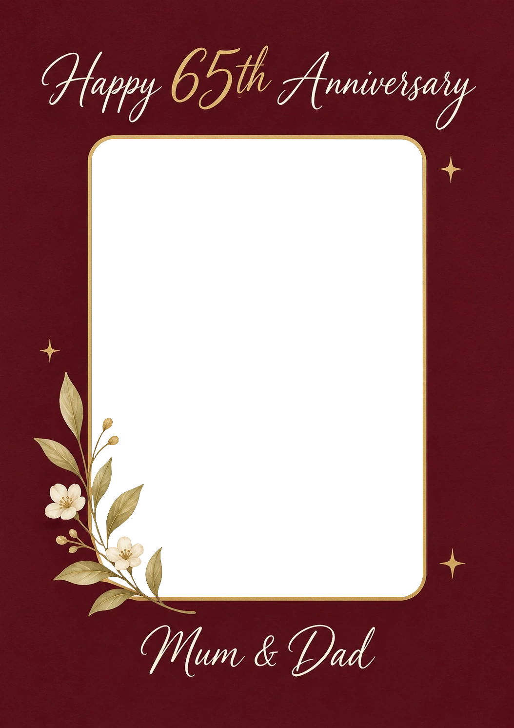 Anniversary - Personalised Card — with punch holes