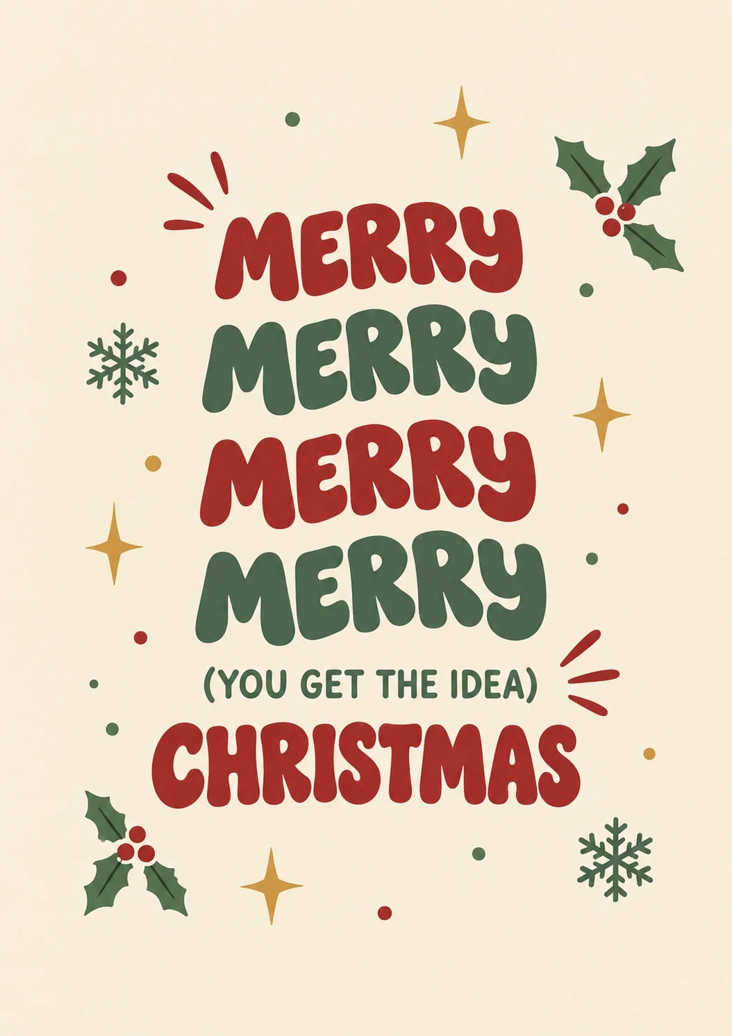 Christmas - Personalised Card — with punch holes