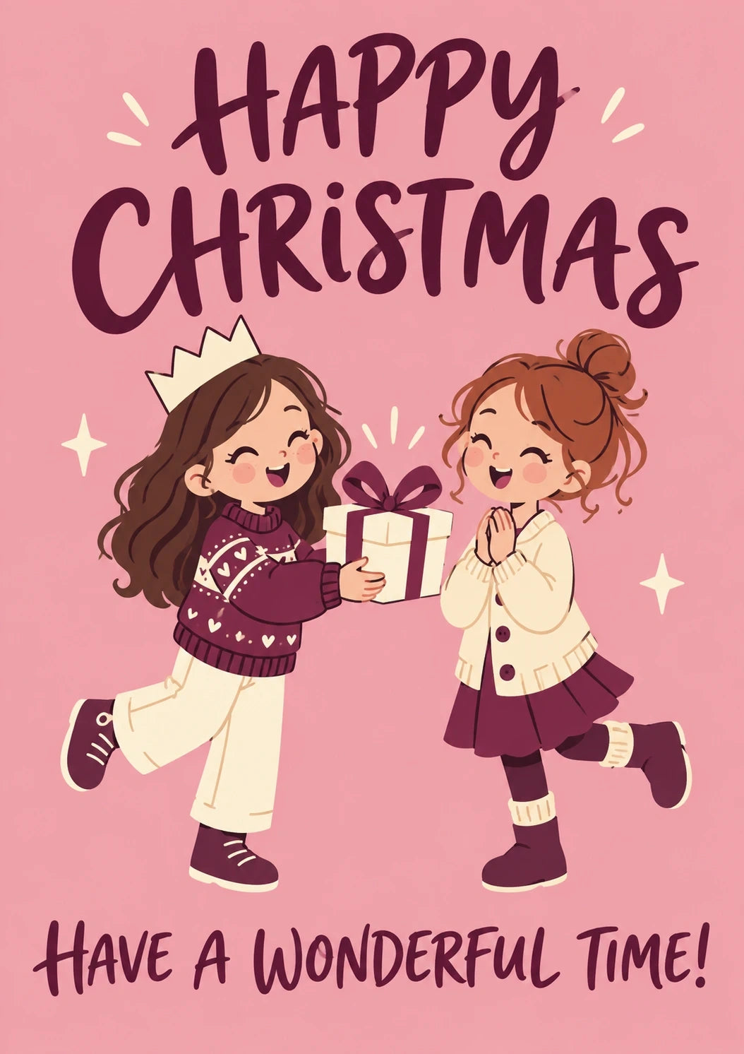 Christmas - Personalised Card — with punch holes