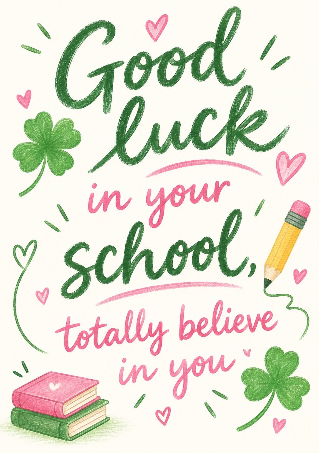 Back to school - Personalised Card — with punch holes